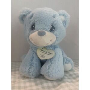 Precious Moments Charlie Bear Soft Blue Plush, Rattle Paw, 8" Aurora  NWT
